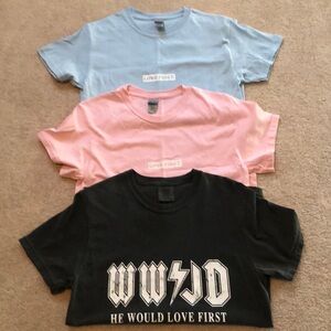 3 He Would Love First T-shirts - Size S